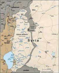 political map 1 of the Sea of Galilee (Golan Heights) region today